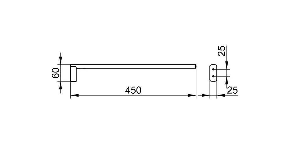KEUCO Handtuchhalter EDITION 400 1tl. festst. Ausladung 450mm