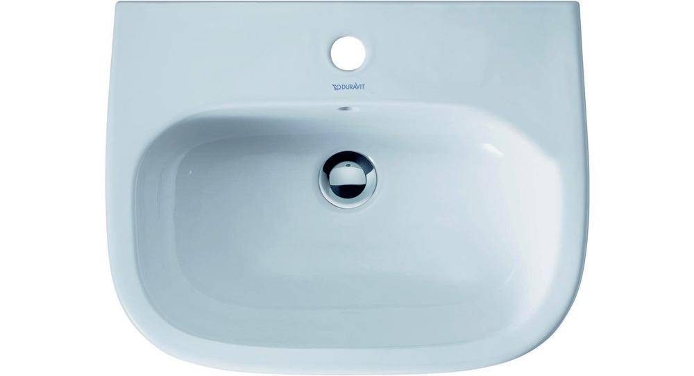 Duravit Waschtisch D-CODE m ÜL HLB 1 Hahnloch 550x430mm weiß 550 x