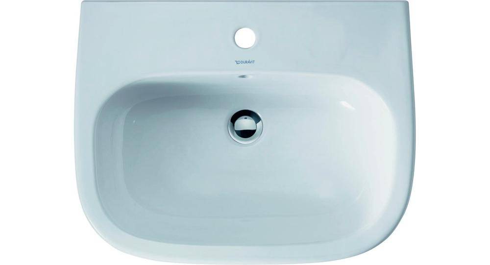 Duravit Waschtisch D-CODE m ÜL HLB 1 Hahnloch 600x460mm weiß 600 x