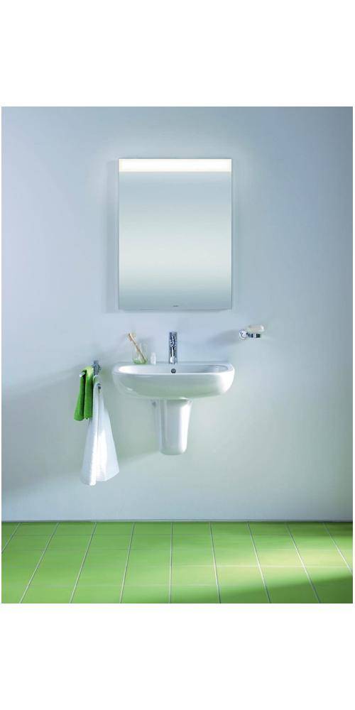 Duravit Waschtisch D-CODE m ÜL HLB 1 Hahnloch 600x460mm weiß 600 x