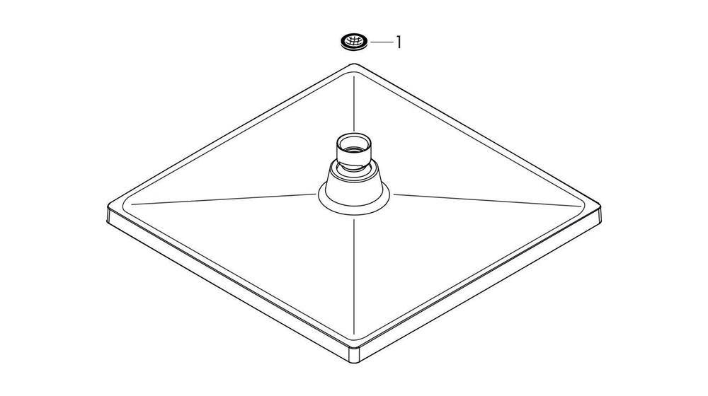 hansgrohe HG Kopfbrause CROMETTA E 240 1JET Brausekopfgröße 240x240mm