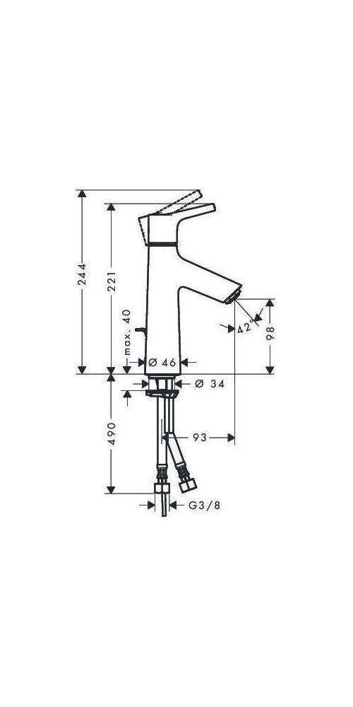 hansgrohe HG EH-WT-MI 100 TALIS S DN 15 mit Ablaufgarnitur G 1 1/4"