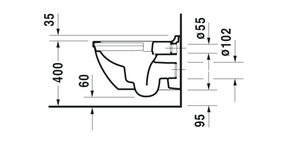 Duravit Wand-WC-Set STARCK 3 RIMLESS weiß weiß