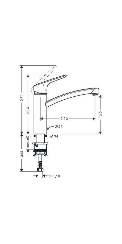 hansgrohe HG Einhebel-Spültischmischer 160 LOGIS DN 15 chrom