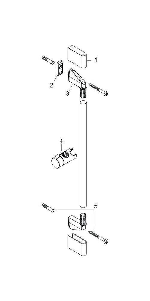 hansgrohe HG Brausestange UNICA´ CROMA ohne Brauseschlauch 650mm chrom