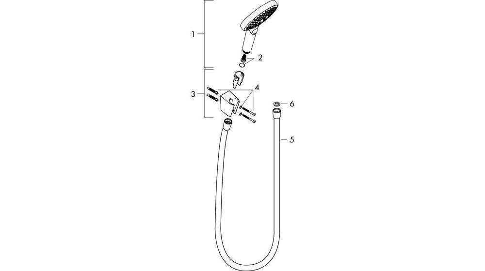 HG BS Raindance Select S 120 Porter 1600mm Brauseschlauch verchromt