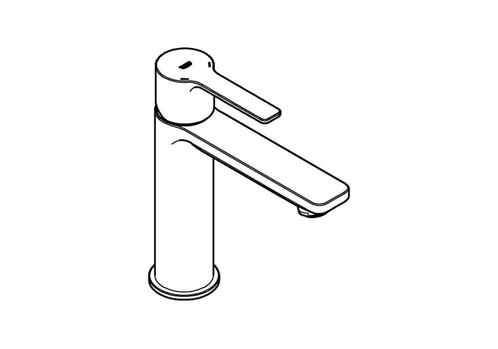 GROHE Einhand-Waschtischbatterie Lineare 1/2Zoll, Push-open S-Size