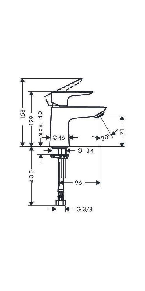 hansgrohe HG Standventil 80 Talis E DN 15, für Kaltwasser chrom