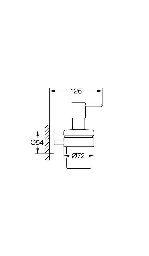 GROHE Seifenspender ESSENTIALS mit Halter, Füllmenge 160ml chrom