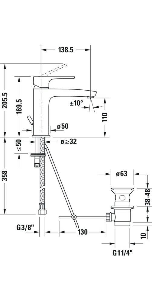 Duravit Einhebel-Waschtischmischer M B.1 mit