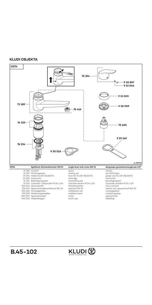 Kludi Spültisch-Einhandmischer OBJEKTA DN 15 chr