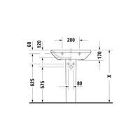 Duravit Waschtisch DURASTYLE m ÜL HLB 650x440mm 1 Hahnloch weiß weiß Duravit Waschtisch DURASTYLE m ÜL HLB 650x440mm 1 Hahnloch weiß weiß