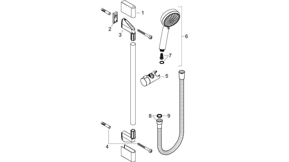 hansgrohe HG Brauseset CROMETTA 100 VARIO Bsta Unica´Croma 900mm