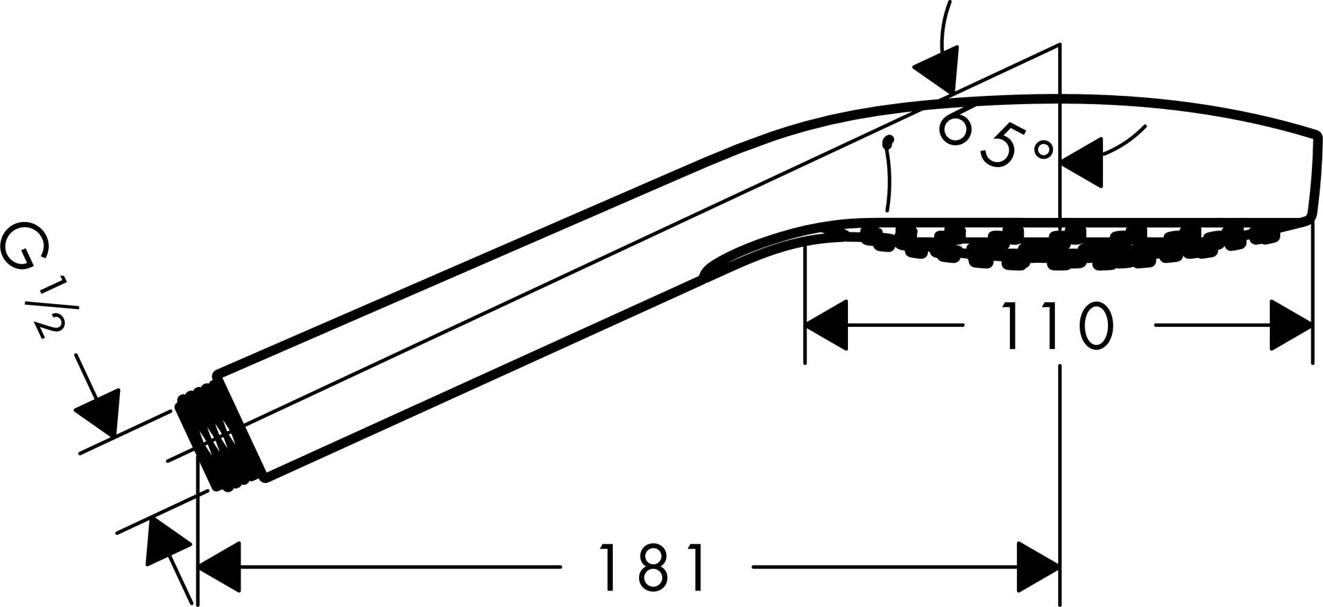 Hansgrohe Handbrause Croma Select S Vario, Ø 110 mm, weiß/verchromt.
