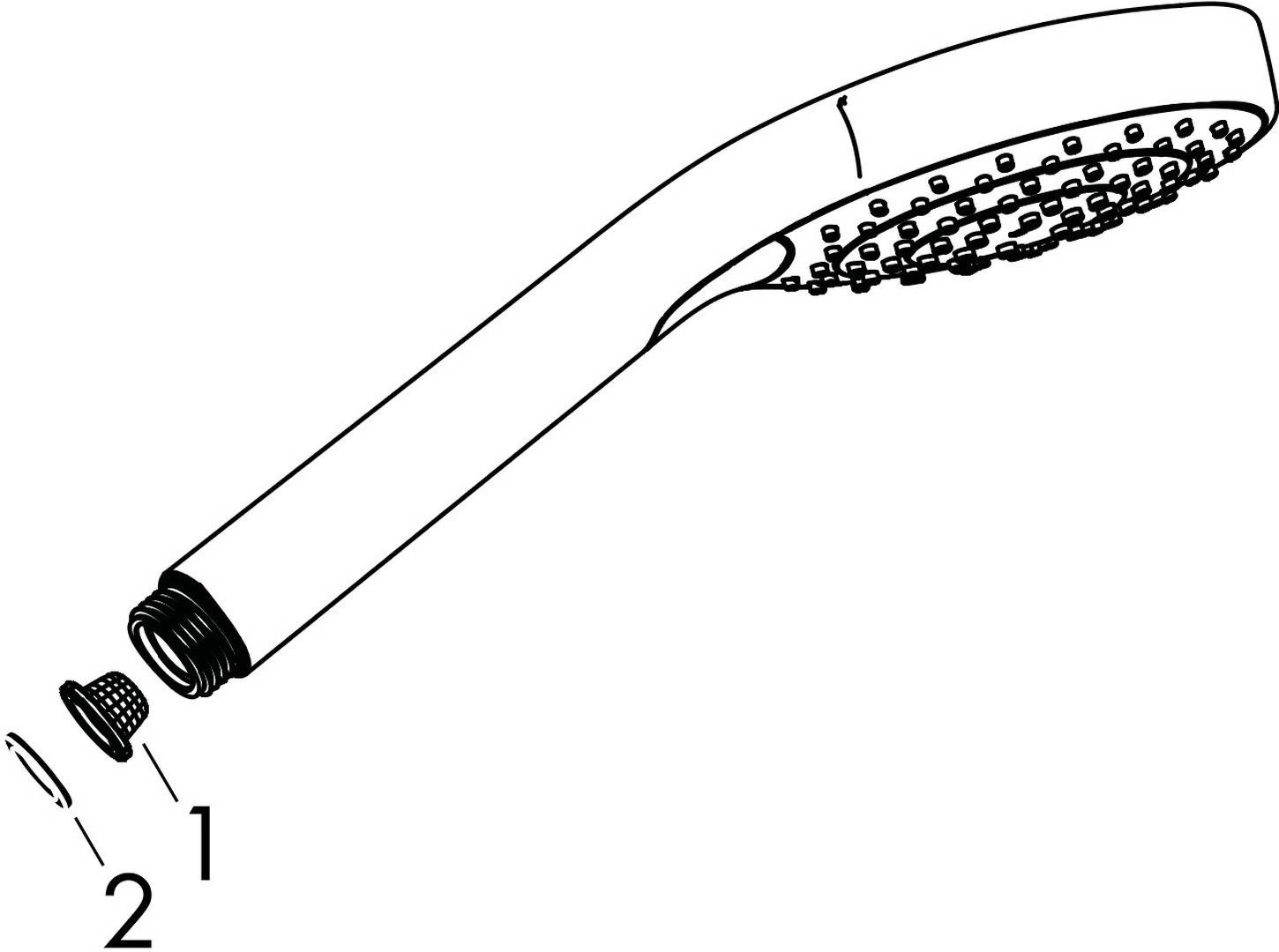 Hansgrohe Handbrause Croma Select S Vario, Ø 110 mm, weiß/verchromt.
