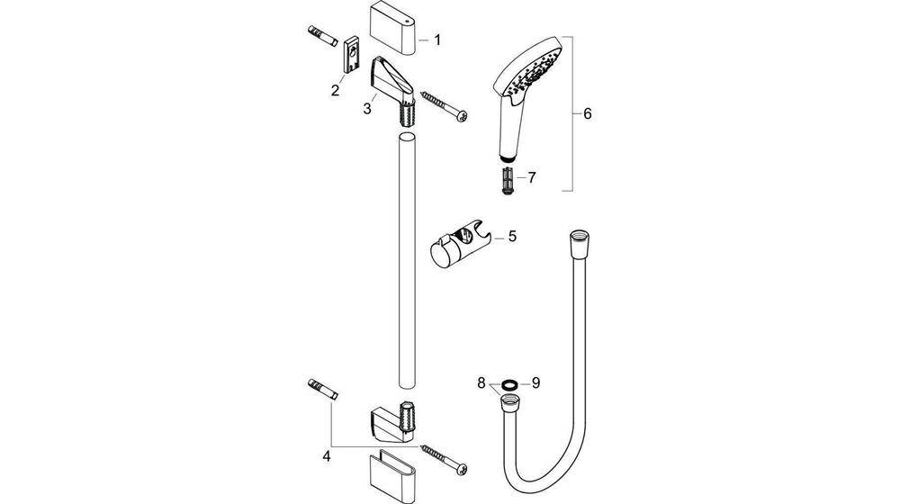 hansgrohe HG Brauseset CROMA SELECT E VARIO Bsta Unica´Croma 650mm