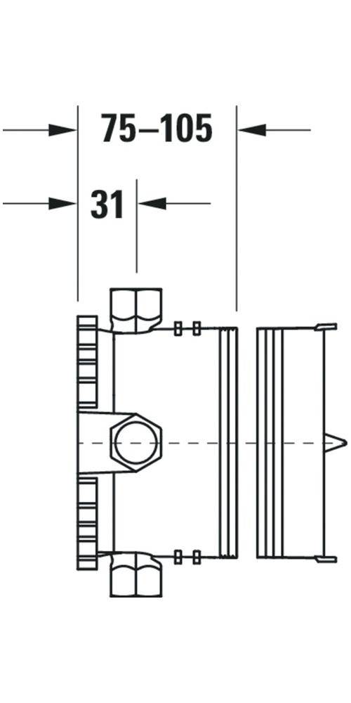 Duravit BlueBox G 1/2 Zoll, Grundkörper Unterputz