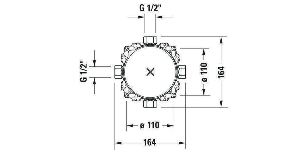 Duravit BlueBox G 1/2 Zoll, Grundkörper Unterputz