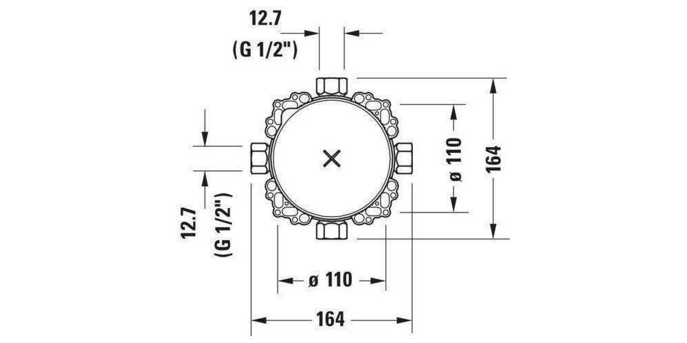 Duravit BlueBox G 1/2 Zoll, Grundkörper Unterputz