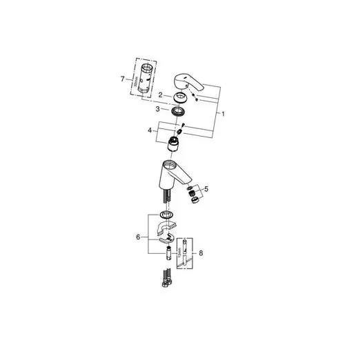 GROHE Einhand-WTbatterie EUROSMART DN 15 S-Size glatter Körper chr GROHE Einhand-WTbatterie EUROSMART DN 15 S-Size glatter Körper chr