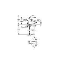 GROHE Einhand-WTbatterie EUROSMART DN 15 S-Size glatter Körper chr GROHE Einhand-WTbatterie EUROSMART DN 15 S-Size glatter Körper chr