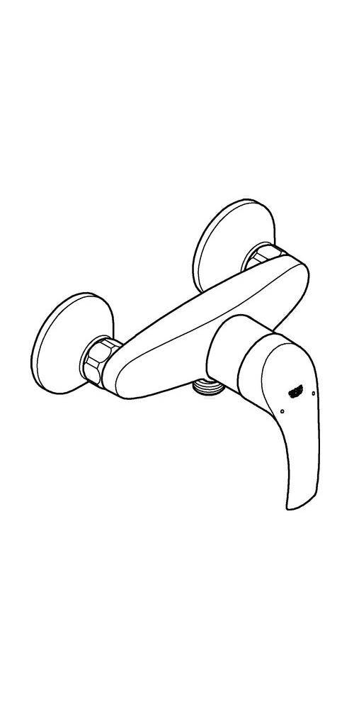 GROHE Einhand-Brausebatterie EUROSMART DN 15 Wd-Mont chr chrom