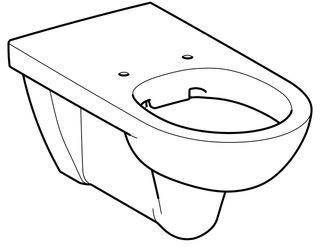 Geberit Wand-Tiefspül-WC RENOVA COMFORT Rimfree weiß