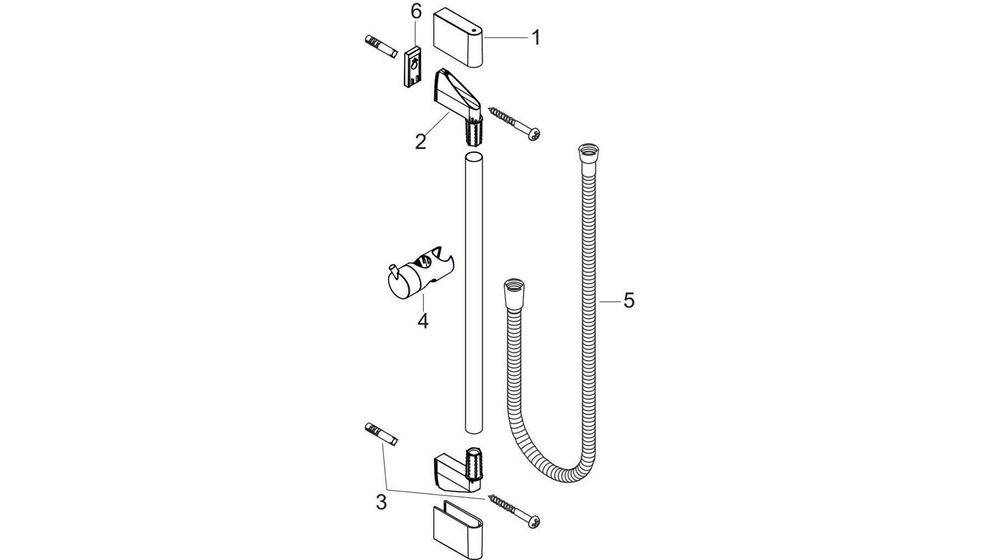 hansgrohe Brausestange UNICA´ CROMA 650mm chrom