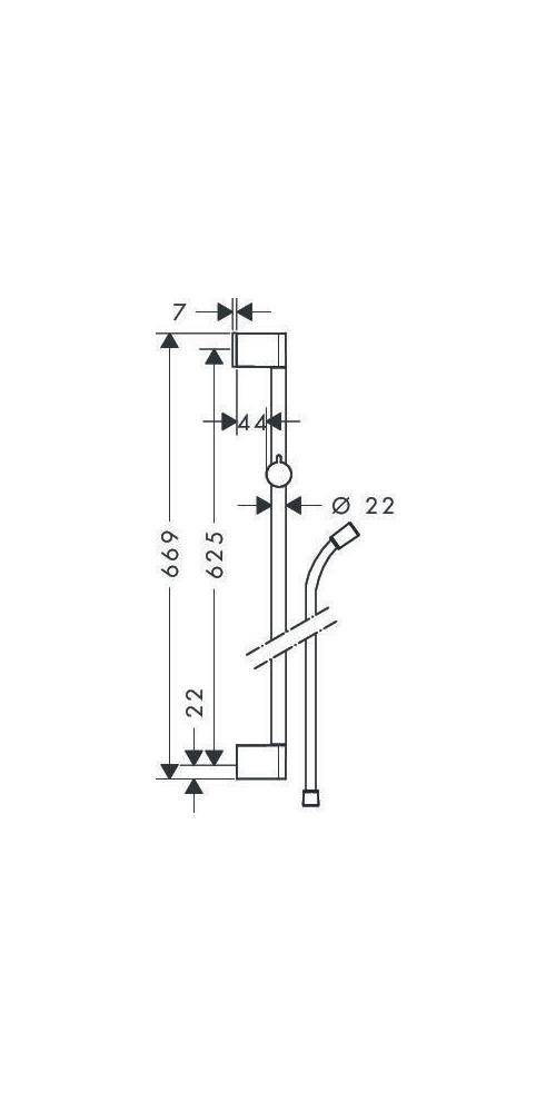 hansgrohe Brausestange UNICA´ CROMA 650mm chrom