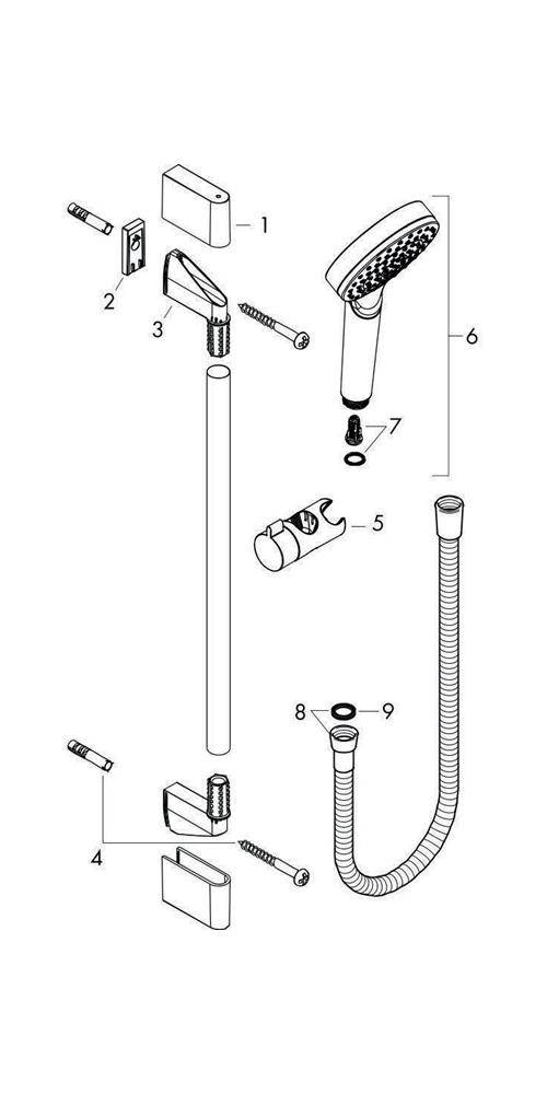 hansgrohe HG Brauseset CROMETTA 1JET Unica´ Croma Bsta 900mm