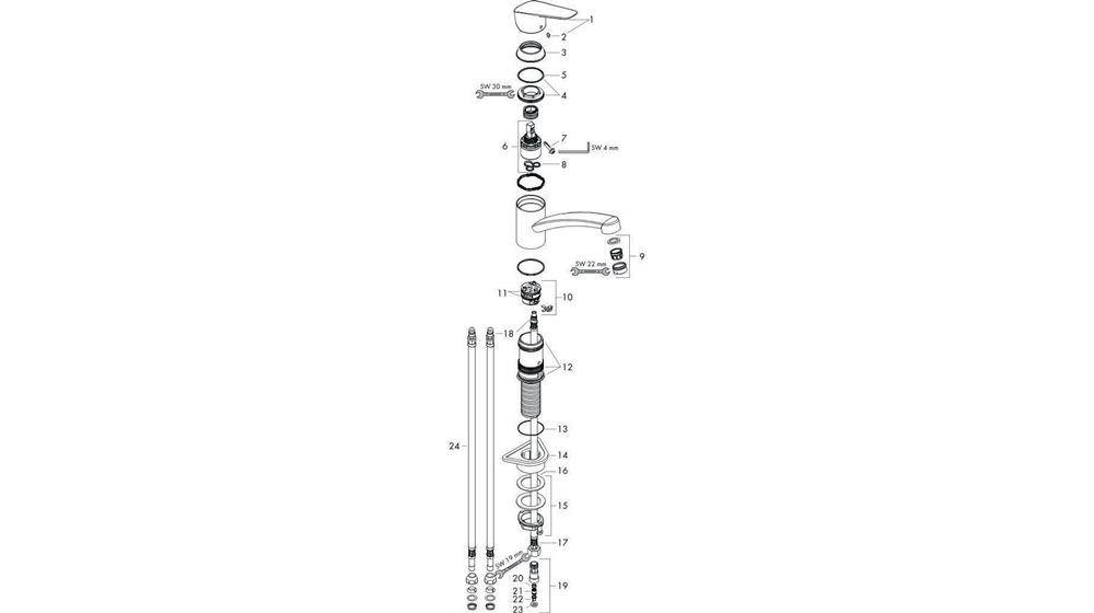 hansgrohe HG Einhebel-Spültischmischer 120 LOGIS DN 15 f offene