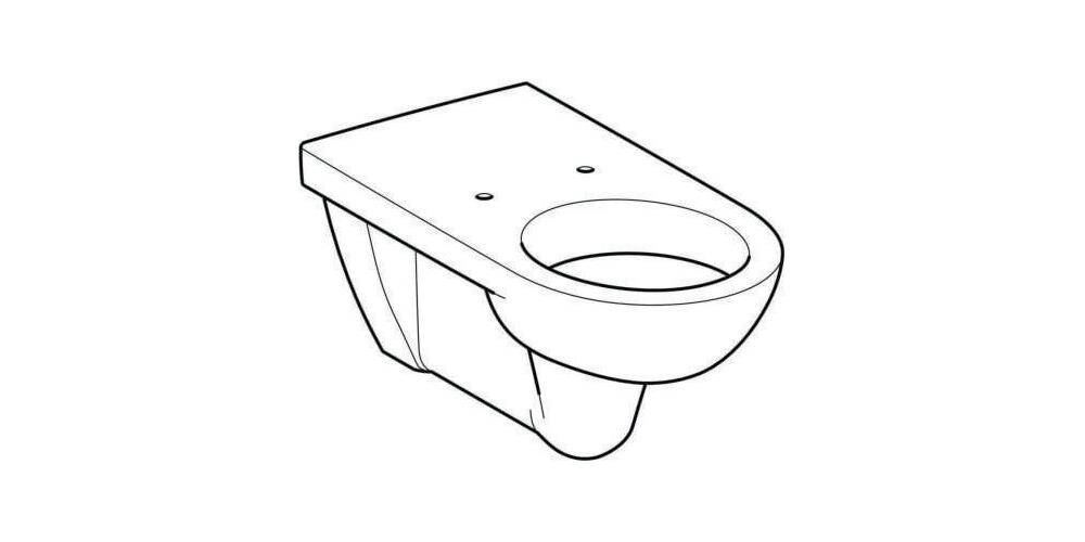 Geberit Wand-Tiefspül-WC RENOVA COMFORT mit Spülrand weiß