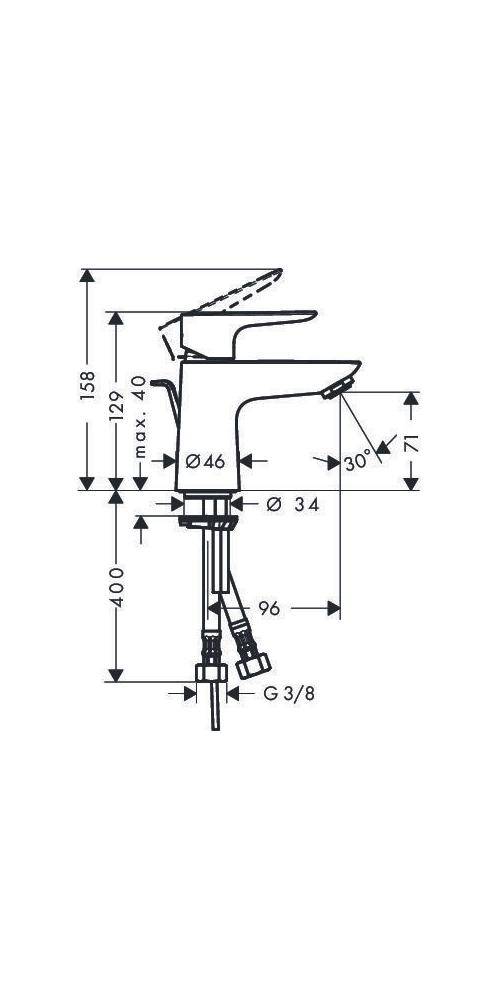 hansgrohe HG Einhebel-Waschtischmischer 80 TALIS E DN 15 mit