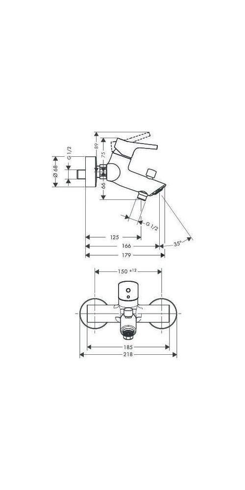 hansgrohe Einhebel-Wannenmischer TALIS S DN 15 chrom chrom