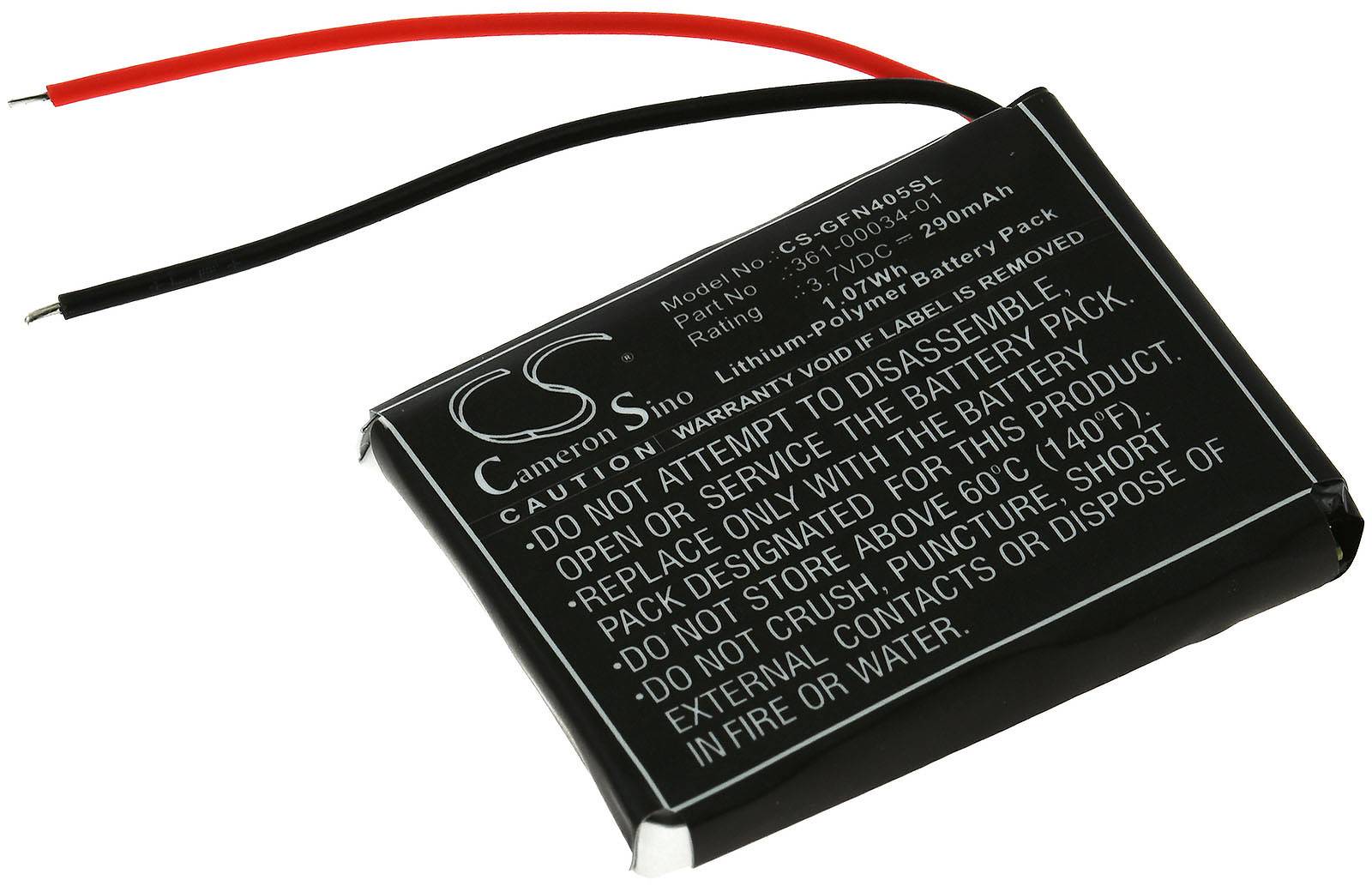 Powery Akku für Outdoor-Navigationsgerät Garmin Foretrex 401 / 405 / 405cx, 3,7V, Li-Polymer