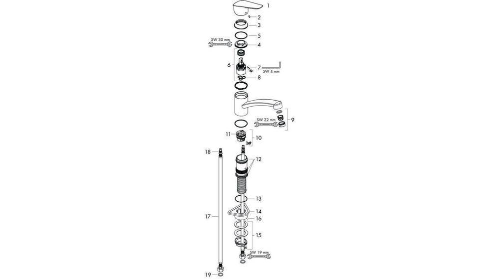 hansgrohe HG Einhebel-Spültischmischer 120 LOGIS DN 15 chrom