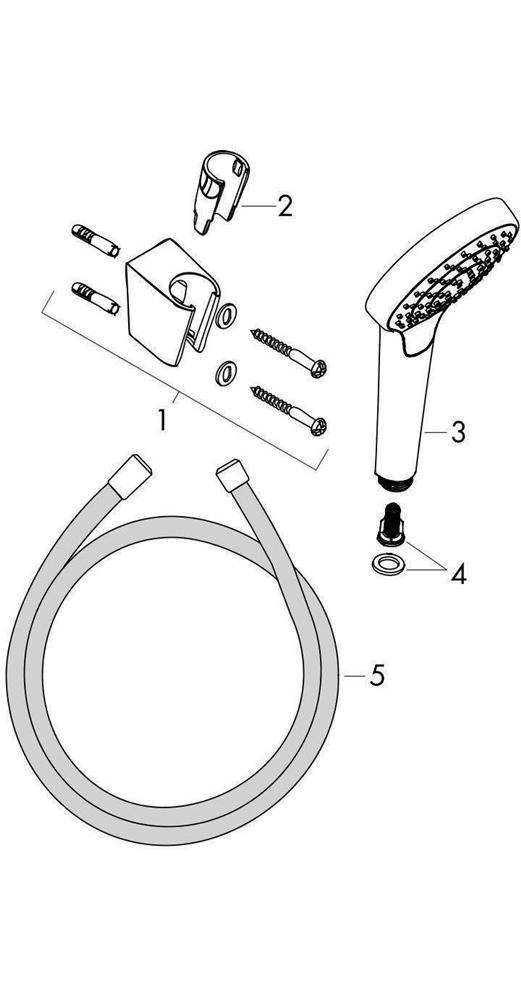 hansgrohe HG Brauseset CROMA SELECT S 1jet Isiflex Brauseschlauch