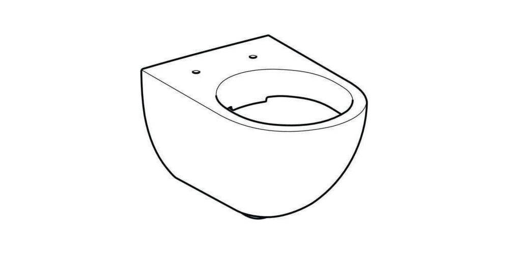 Geberit Wand-Tiefspül-WC ACANTO geschlossene Form, Rimfree weiß