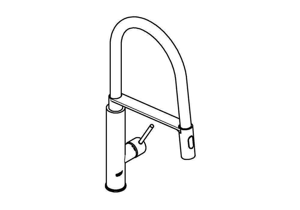 GROHE Einhand-Spültischbatterie CONCETTO 1/2Zoll Profibrause chr chrom