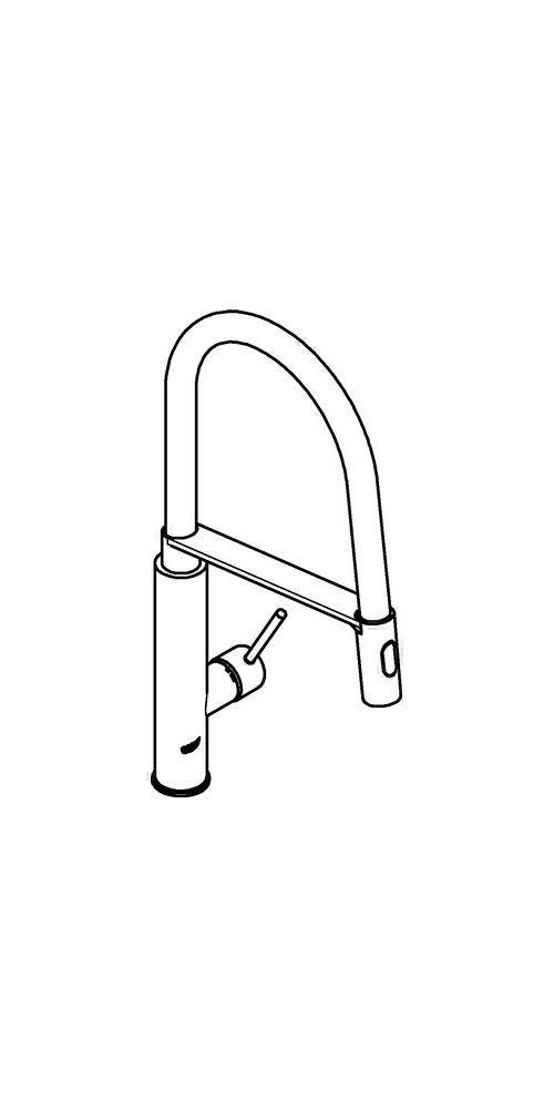GROHE Einhand-Spültischbatterie CONCETTO 1/2Zoll Profibrause chr chrom