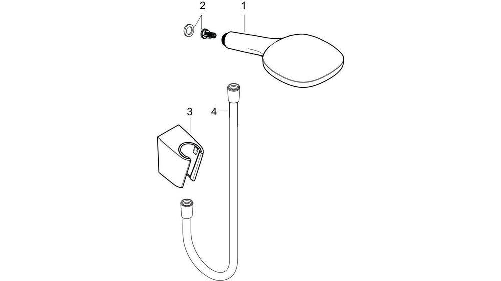 hansgrohe HG Brauseset RAINDANCE SELECT E 120 Porter Set 1600mm chrom