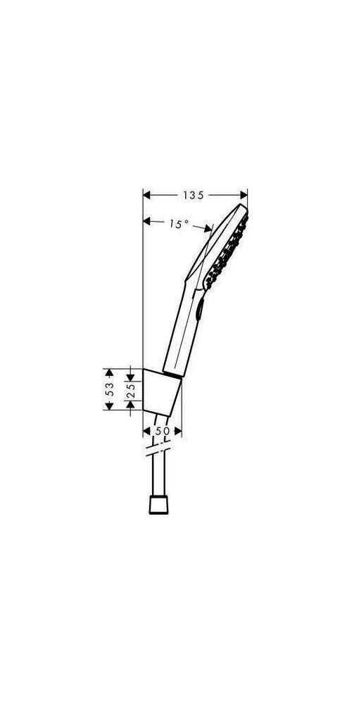 hansgrohe HG Brauseset RAINDANCE SELECT E 120 Porter Set 1600mm chrom