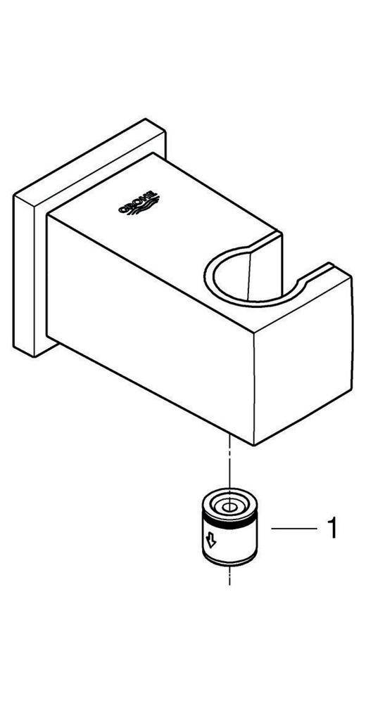 GROHE Wandanschlussbogen Euphoria Cube 1/2Zoll m Wandbrausehalter chr