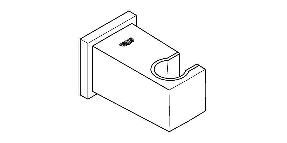 GROHE Wandanschlussbogen Euphoria Cube 1/2Zoll m Wandbrausehalter chr