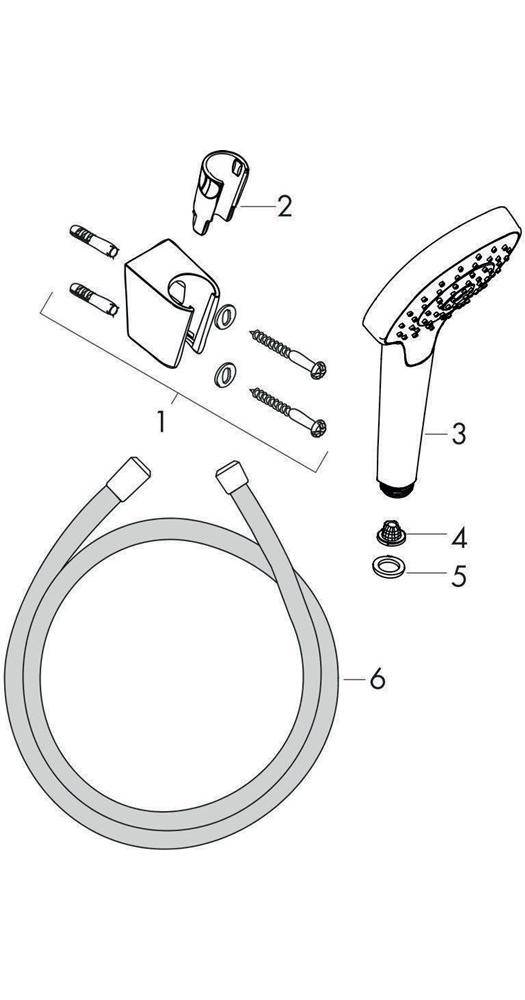 hansgrohe HG Brauseset CROMA SELECT E VARIO Isiflex Brauseschlauch