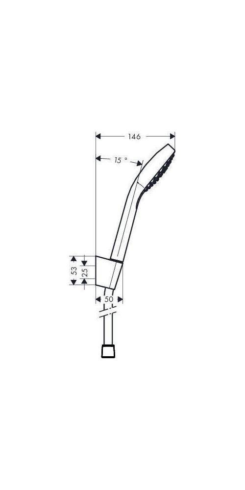 hansgrohe HG Brauseset CROMA SELECT E VARIO Isiflex Brauseschlauch