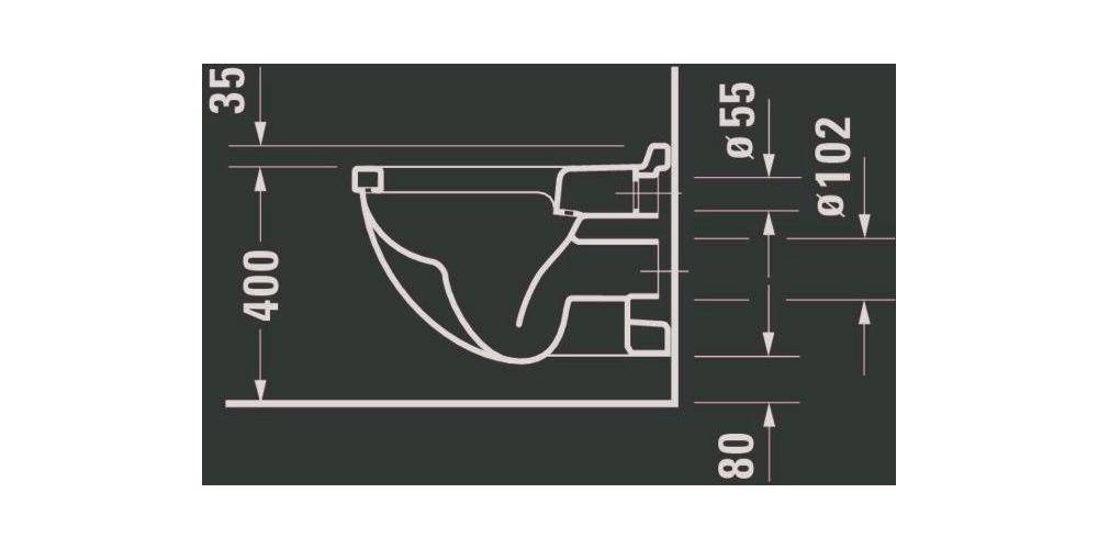 Duravit Wand-WC STARCK 3 tief, 360x540mm weiß weiß