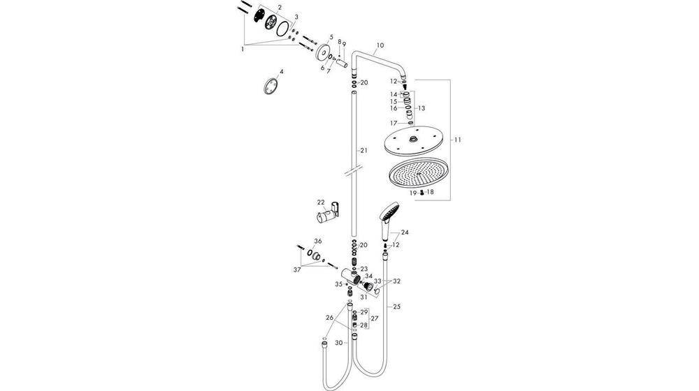 hansgrohe HG Showerp CROMA Sel 280 AIR 1JET RENO DN 15 chrom