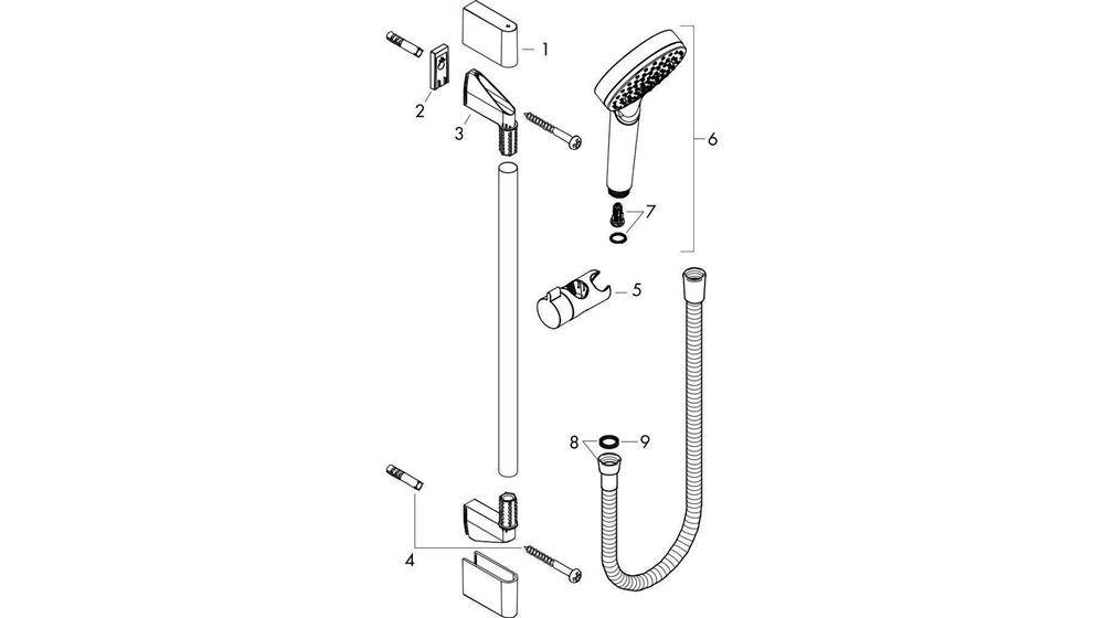 hansgrohe HG Brauseset CROMETTA 1JET Unica´ Croma Bsta 650mm