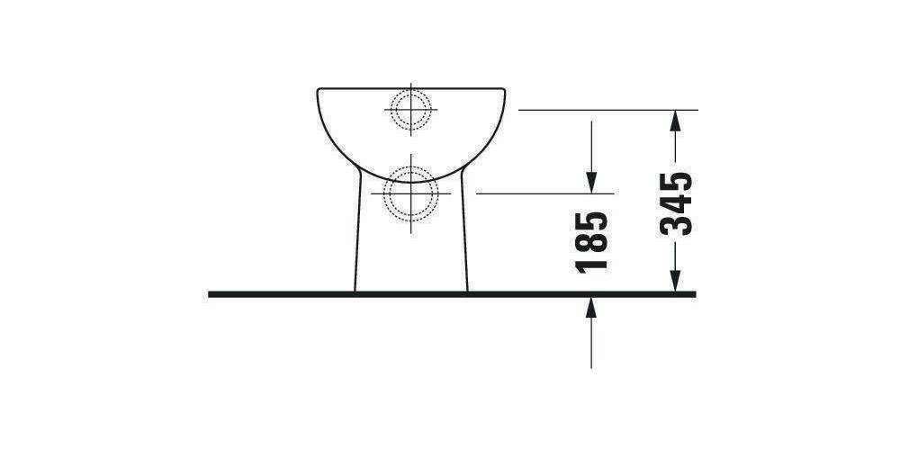 Duravit Stand-WC D-CODE tief, 350x480mm, Abgang waagerecht weiß weiß